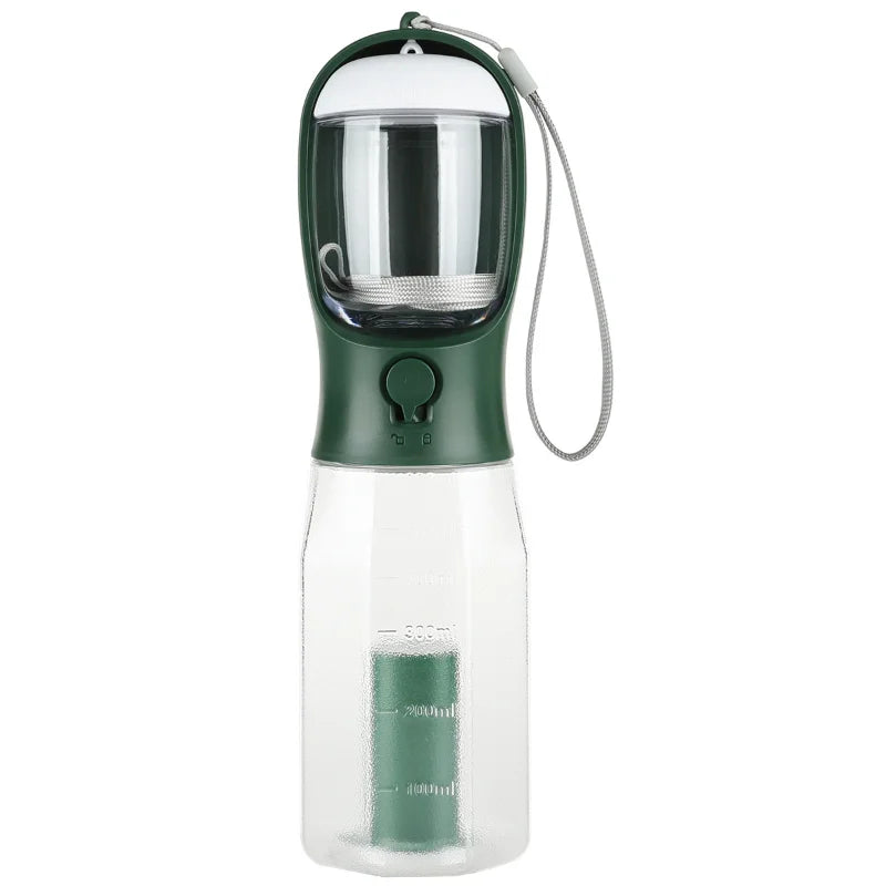 600ml Portable Dog Water Bottle with Poop Bag Dispenser Pet Feeder for Cat Dog Bowl Outdoor Puppy Drinking Bowl Food Container