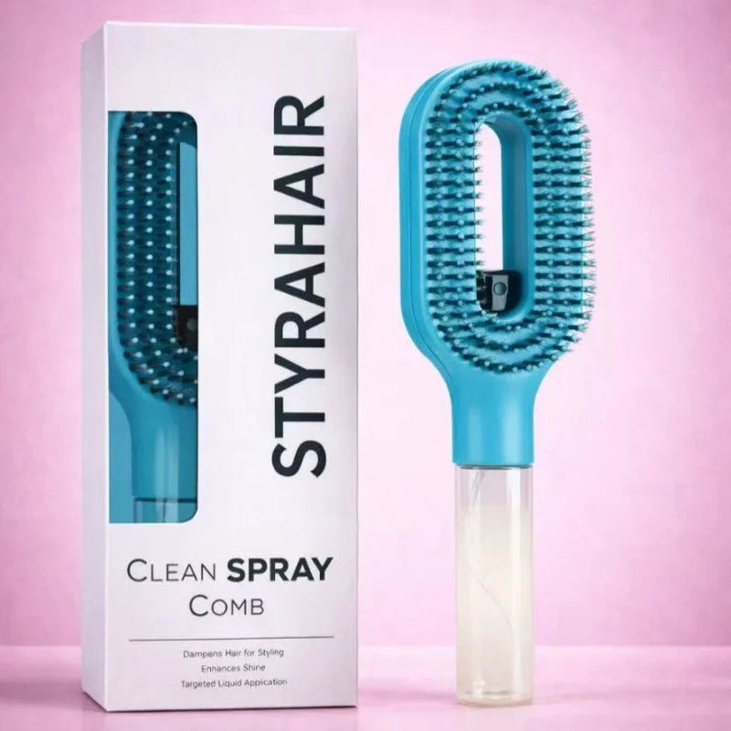 Multi-functional dual-purpose spray bottle comb, suitable for wet and dry scalp combing, dual-purpose spray comb brush