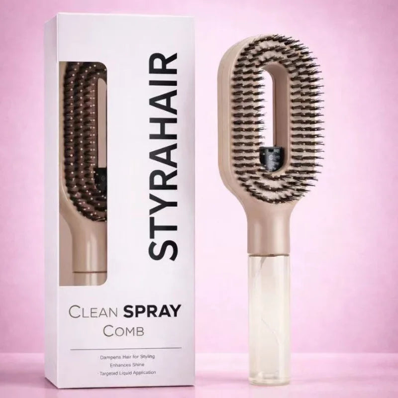 Multi-functional dual-purpose spray bottle comb, suitable for wet and dry scalp combing, dual-purpose spray comb brush