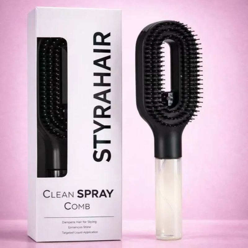 Multi-functional dual-purpose spray bottle comb, suitable for wet and dry scalp combing, dual-purpose spray comb brush