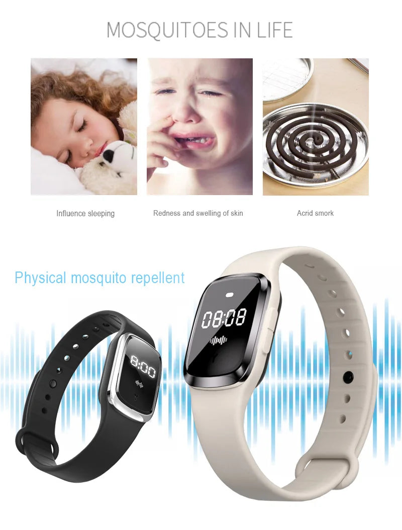 Mosquito repellent wristband 
ultrasonic rechargeable USB
