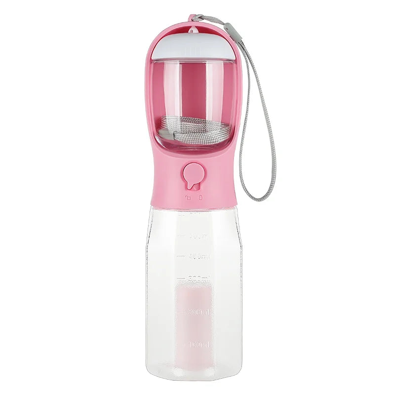 600ml Portable Dog Water Bottle with Poop Bag Dispenser Pet Feeder for Cat Dog Bowl Outdoor Puppy Drinking Bowl Food Container