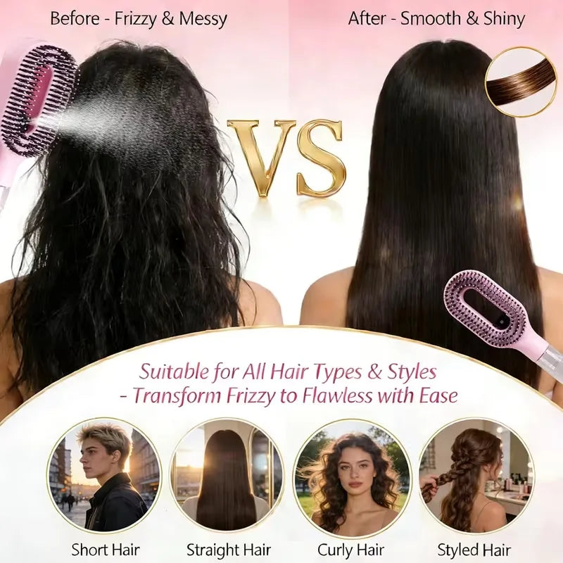 Multi-functional dual-purpose spray bottle comb, suitable for wet and dry scalp combing, dual-purpose spray comb brush