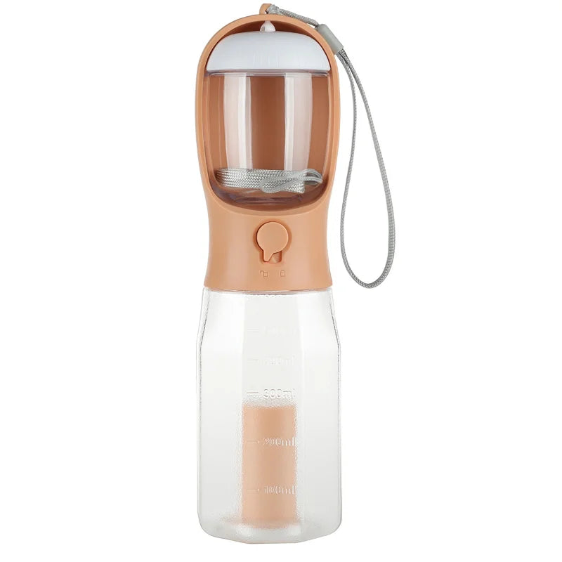 600ml Portable Dog Water Bottle with Poop Bag Dispenser Pet Feeder for Cat Dog Bowl Outdoor Puppy Drinking Bowl Food Container