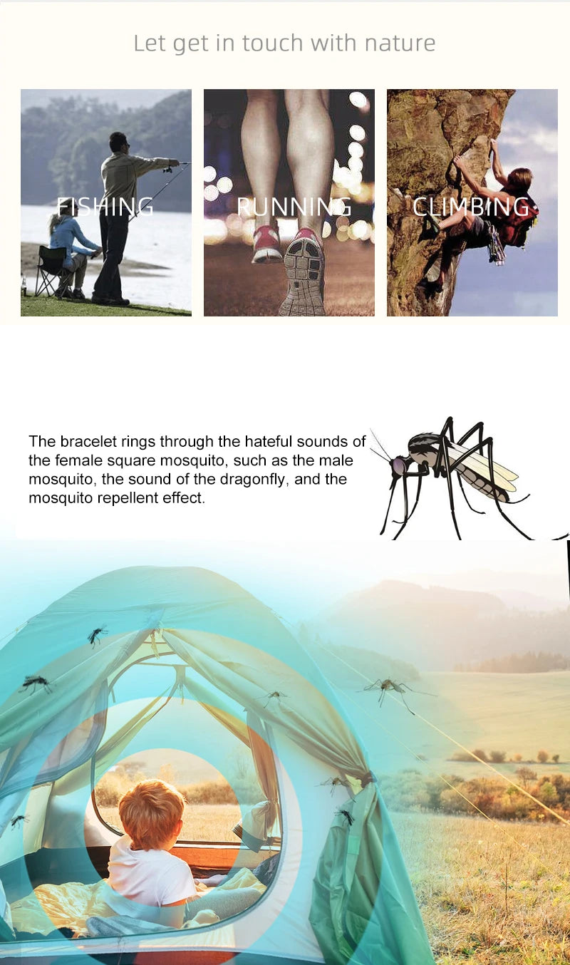 Mosquito repellent wristband 
ultrasonic rechargeable USB